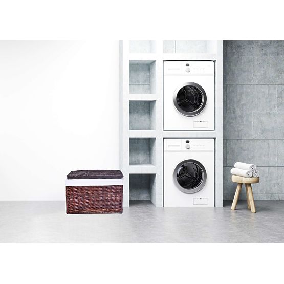 Hnědá proutěná truhla 160 L