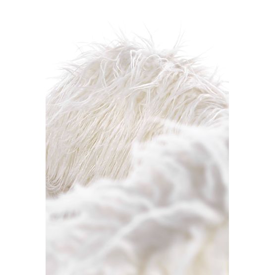 Houpací křeslo z umělé kožešiny AUSTIN - krémové