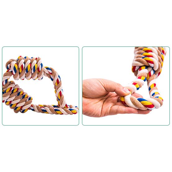 Hračka přetahovadlo s uzly WALLY 60 cm