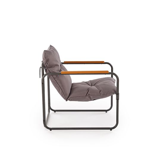 HUDSON, zahradní set (pohovka, 2x křeslo, stolek), šedá / hnědá (1p=1set)