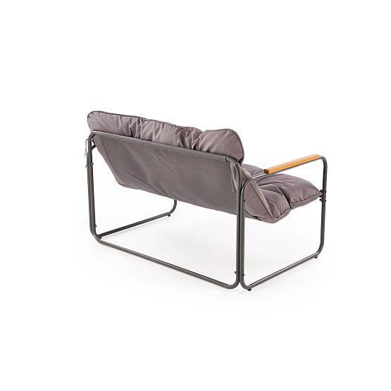 HUDSON, zahradní set (pohovka, 2x křeslo, stolek), šedá / hnědá (1p=1set)