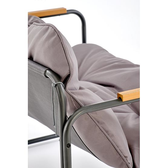 HUDSON, zahradní set (pohovka, 2x křeslo, stolek), šedá / hnědá (1p=1set)