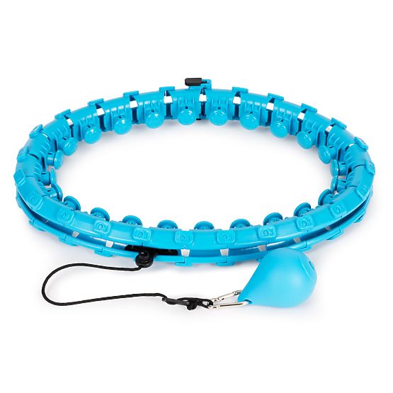 Hula hop s masážním prvkem a přídavným závažím pro fitness cvičení