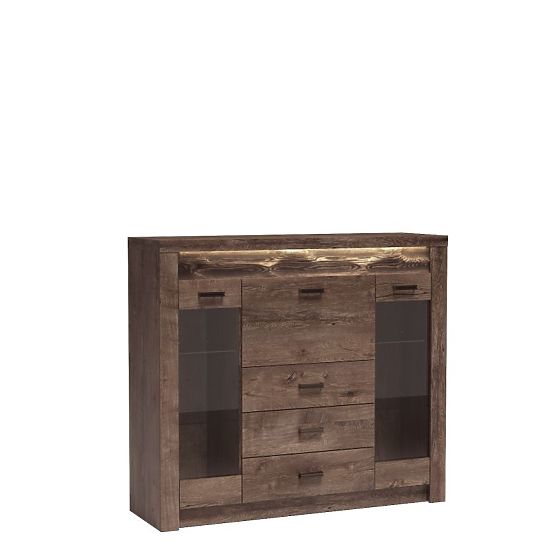 INDIANAPOLIS vitrína I8 tmavý jasan