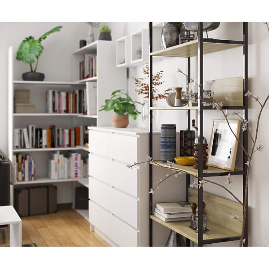 INDUSTRIÁLNÍ REGÁL 700 ČERNÝ/DUB ARTISAN