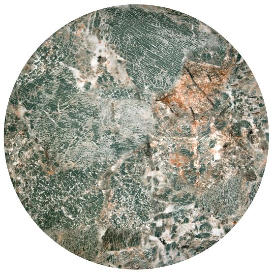 INES sada 2 stolků, zelený mramor / černá (1p=1set)