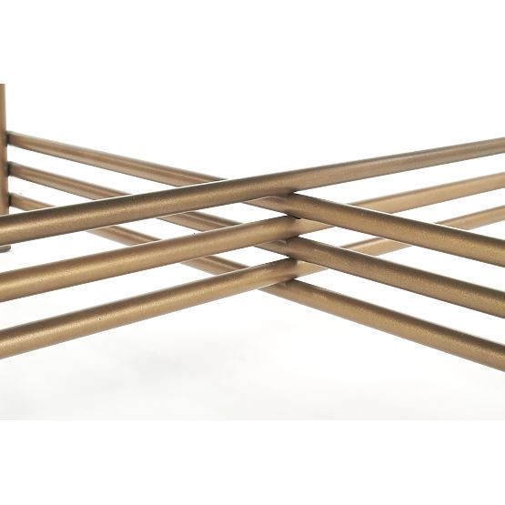 ISMENA konferenční stolek rám - zlatý, deska - černá (1p=1ks)