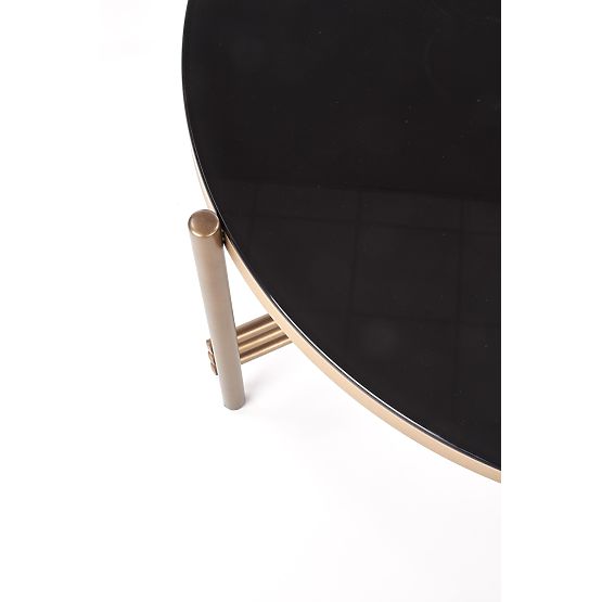 ISMENA konferenční stolek rám - zlatý, deska - černá (1p=1ks)