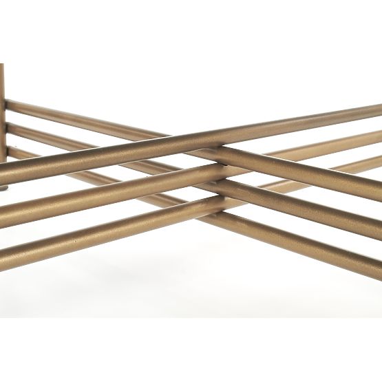 ISMENA konferenční stolek rám - zlatý, deska - černá (1p=1ks)