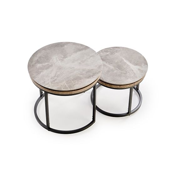 ITAKA sada 2 lavic, popelavý mramor / grafitový (1p=1ks)