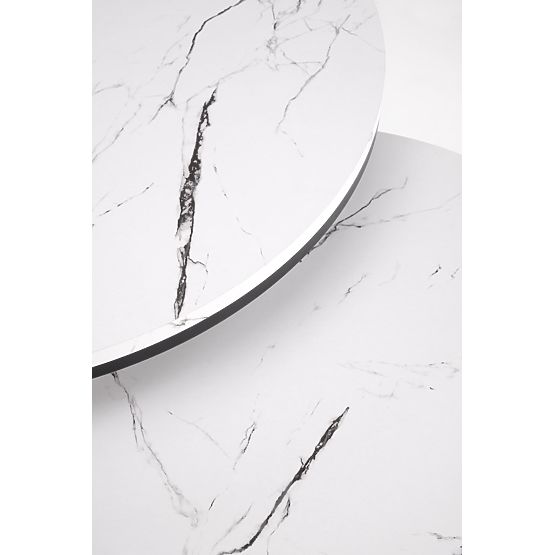 JAVA sada 2 stolků, bílý mramor / černá (1p=1ks)