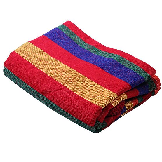 Jednomístná houpací síť s příčkou 40cm 400257 Červená