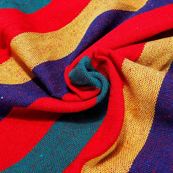 Jednomístná houpací síť s příčkou 40cm 400257 Červená