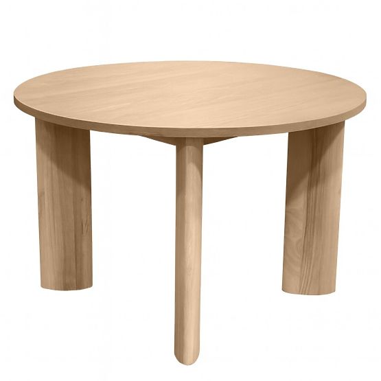 Jídelní stůl Bali 120 cm, kulatý, krémově bílý