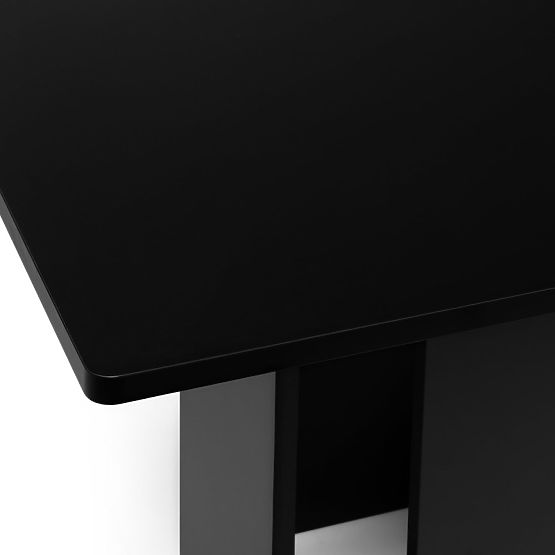 Jídelní stůl Gasper 100 cm, čtvercový, černý