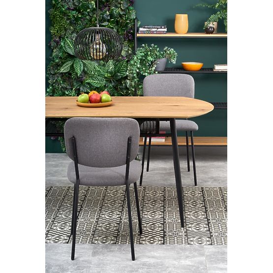 Jídelní stůl JACKSON - zlatý dub/černý