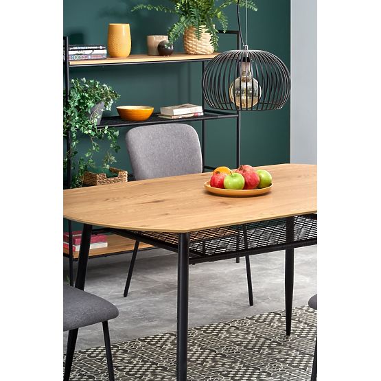 Jídelní stůl JACKSON - zlatý dub/černý