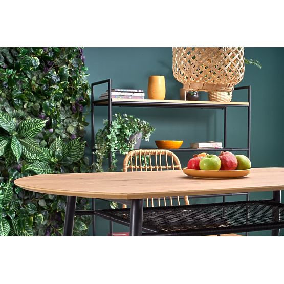 Jídelní stůl JACKSON - zlatý dub/černý