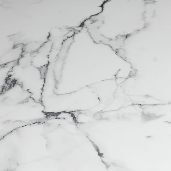 Jídelní stůl Kairo 120 cm, kulatý, tmavě béžový, mramorový