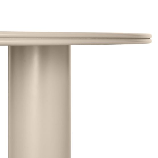 Jídelní stůl Kairo 120 cm, kulatý, tmavě béžový