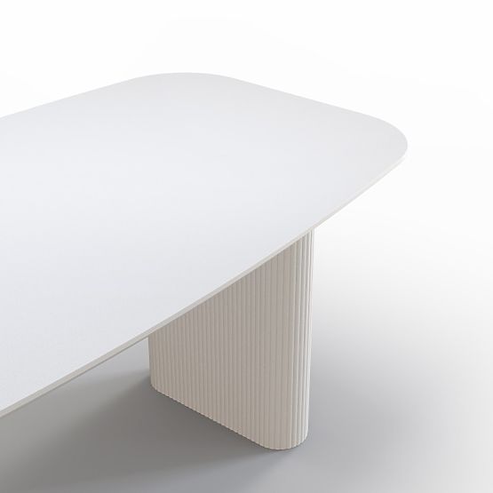Jídelní stůl Mesilla bílý, lamely