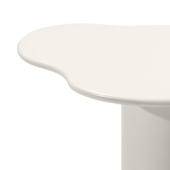 Jídelní stůl Pinar 180 cm, šedobéžový, oblé tvary