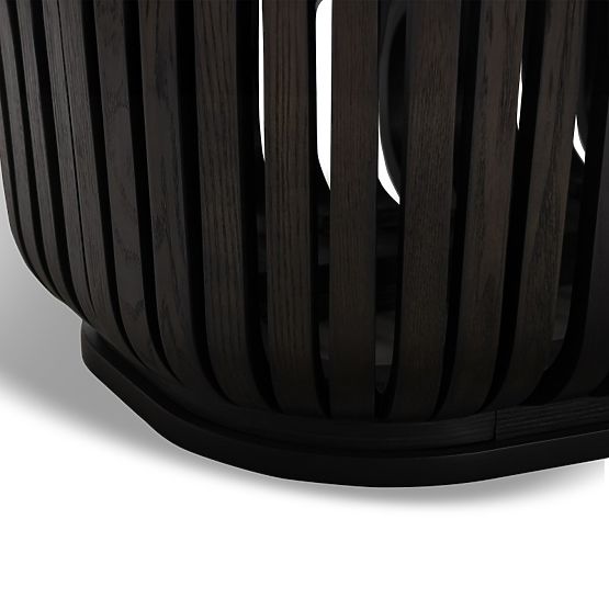 Jídelní stůl s lamelami Araia jasan černý