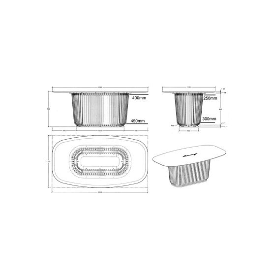 Jídelní stůl s lamelami Araia jasan černý