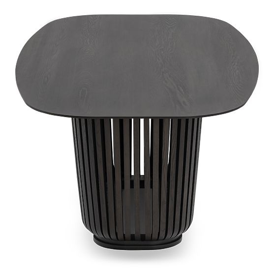 Jídelní stůl s lamelami Araia jasan černý