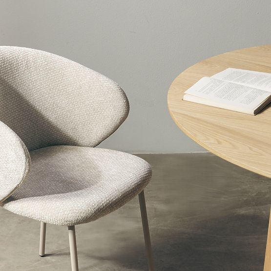 Jídelní židle Adrano, světle béžová/béžové nohy