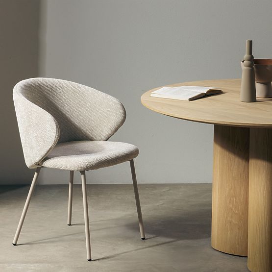 Jídelní židle Adrano, světle béžová/béžové nohy