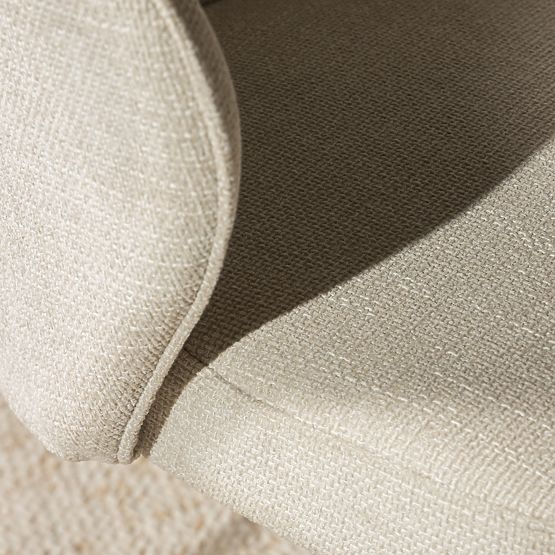 Jídelní židle Avery světle béžová/černé nohy