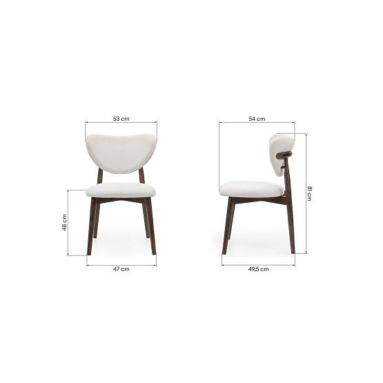 Jídelní židle Domenico béžová/ořech