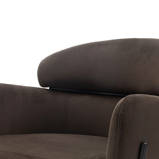 Jídelní židle Granda, čokoládová/espresso, samet