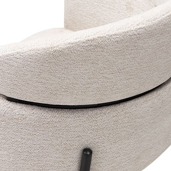 Jídelní židle Granda, ecru/černé nohy