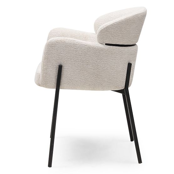 Jídelní židle Granda, ecru/černé nohy