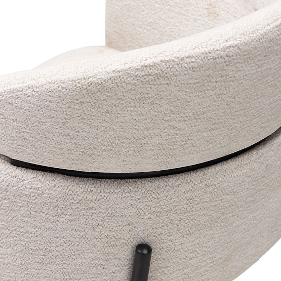 Jídelní židle Granda, ecru/černé nohy