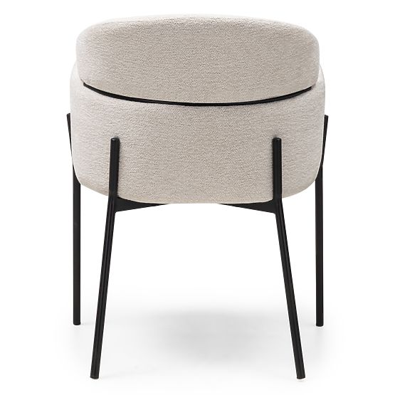 Jídelní židle Granda, ecru/černé nohy