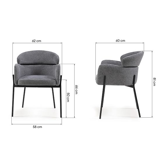 Jídelní židle Granda šedá