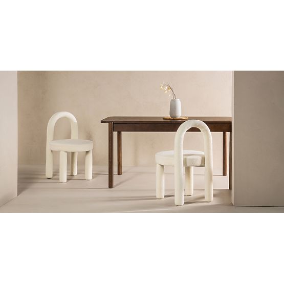 Jídelní židle Ivo, ecru, boucle