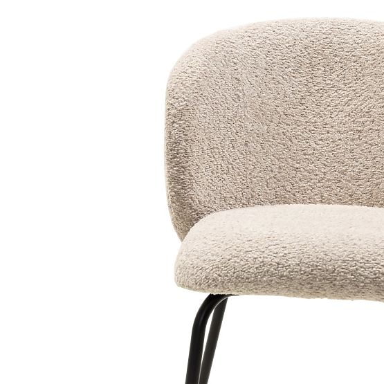 Jídelní židle Larisa, béžová/černé nohy