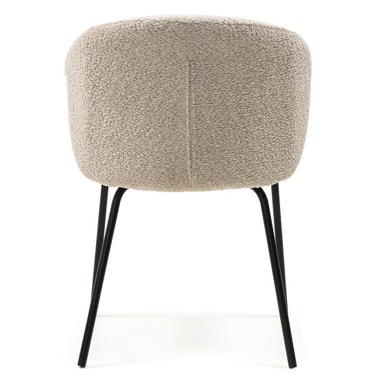 Jídelní židle Larisa, béžová/černé nohy