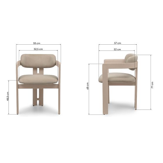 Jídelní židle Noa, béžová
