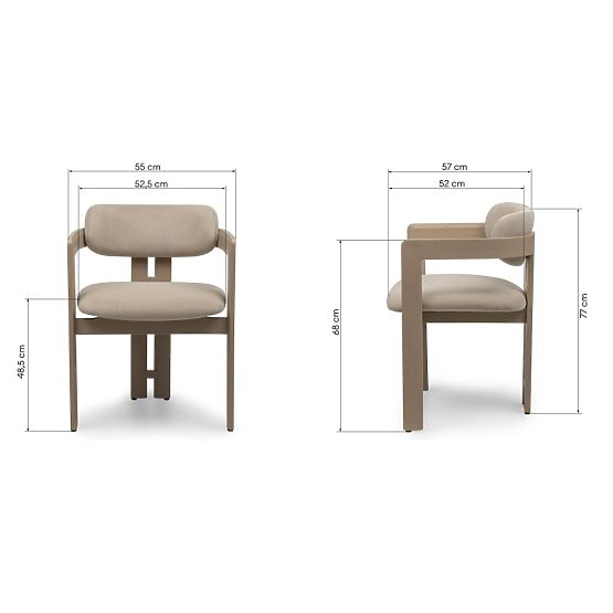 Jídelní židle Noa, světle hnědá