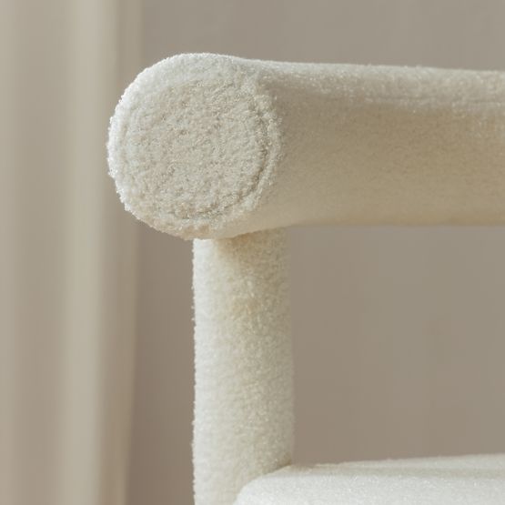 Jídelní židle Pedro 2.0, ecru, boucle