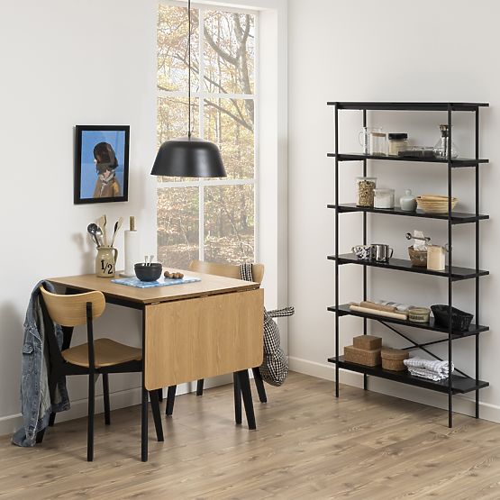 Jídelní židle Roxby černá/dub