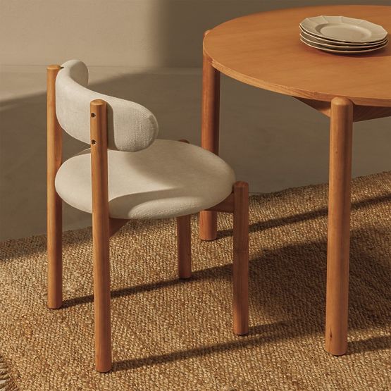 Jídelní židle Yoko, krémová/přírodní