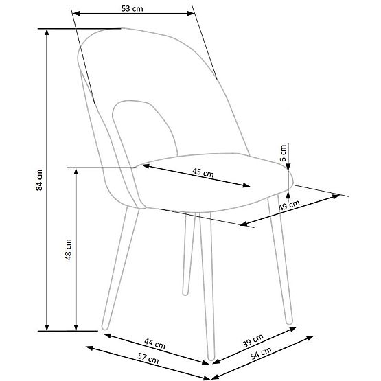 K384 židle tmavě zelená / černá 