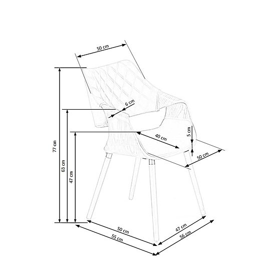 K396 židle ořechová / černá (1p=1ks)