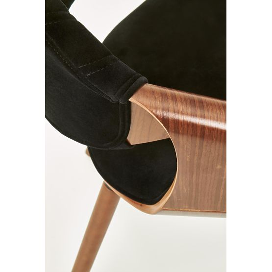 K396 židle ořechová / černá (1p=1ks)